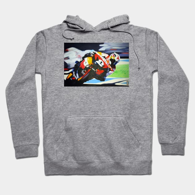 Moto GP Hoodie by MuzzaSmokesArt